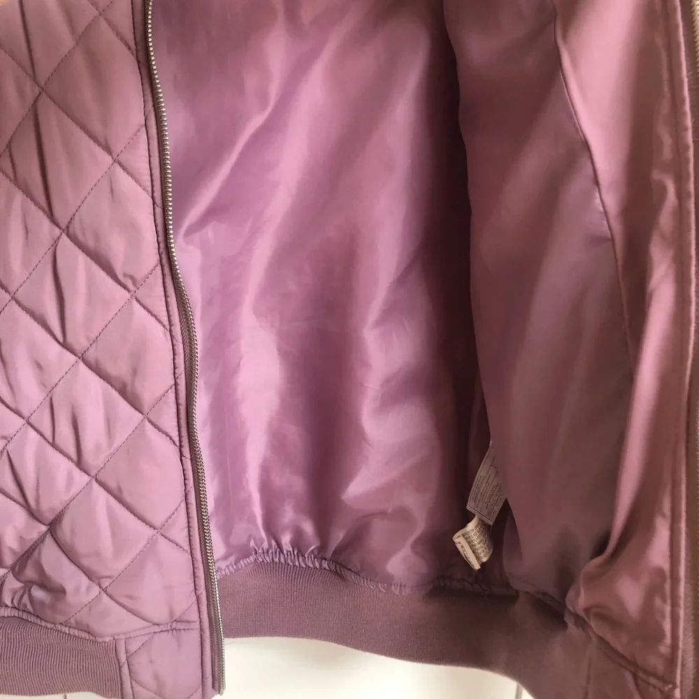 Forever 21 Quilted Jacket, Dusty Rose EUC - Picture 10 of 13